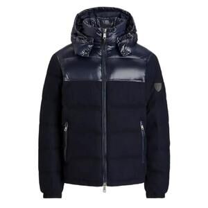 Polo Ralph Lauren The Decker Navy Wool Down Puffer Jacket Coat Sz XL NWT $598